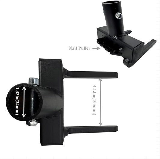 Pallet Buster with Nail Puller, Deck Wrecker Pry Bar, Heavy Duty Pallet Deck Board Removal Tool without Handle, Industrial Breaker Bar for Removing or Tearing Down Woods, Black