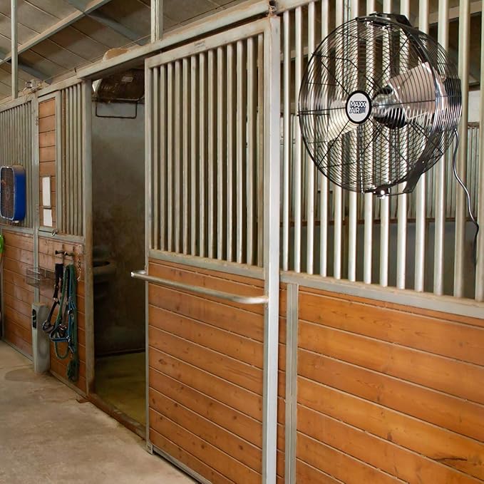 Maxx Air Wall Mount Fan | 18" Commercial Grade Fan for, Garages, Shop, Barns and Patios for Outdoor Use | Easy Operation and Powerful 1,450 CFM | Industrial Wall Mount