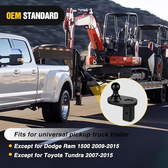 Nilight Gooseneck Ball Extender - GNXA4085, 4" Offset Ball Compatible with B&W Trailer Hitches Turnoverball Heavy Duty 2-5/16 Inch Ball 20000 lbs GTW 5000 lbs VTW