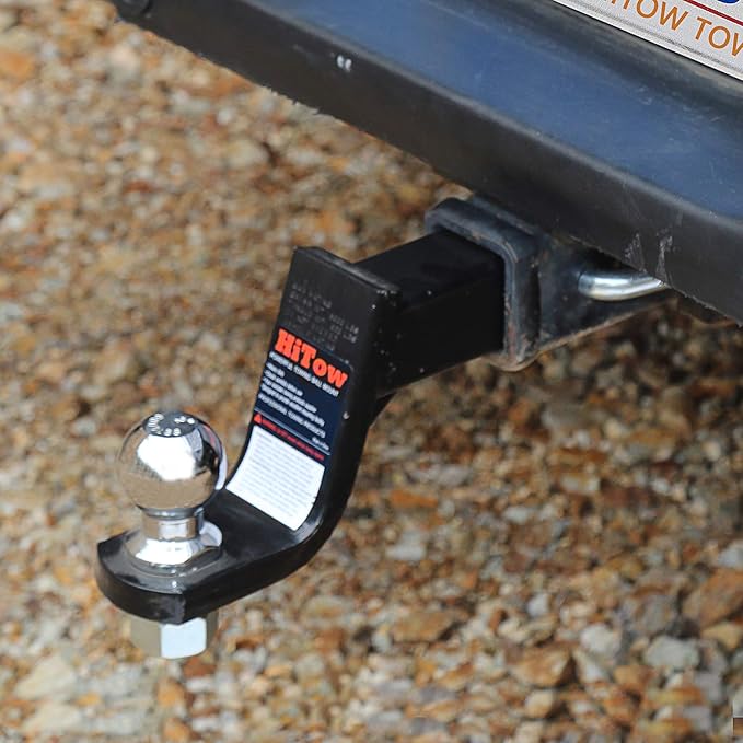 HiTow Trailer Hitch Loaded Ball Mount Class III/IV 3-1/4" Drop with 2" Hitch Ball & 5/8" Pin Kit (GTW 5,000 lbs)