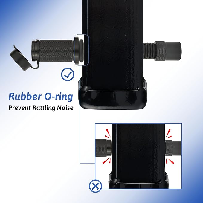 AC-DK 5/8" Trailer Hitch Locks with 3-1/2" Long Pin, Double Safety Tow Hitch Receiver Locking Pin for Class III IV 2" and 2-1/2" Receiver, Keyed Alike, for Tow Truck, Bike, Car, Boat