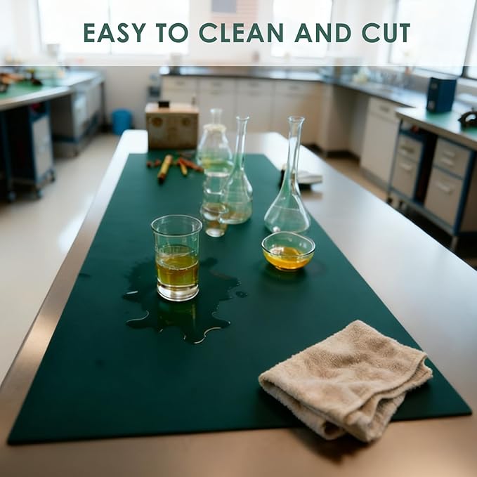 Workbench Mat 23x72Inches, 1.7mm Thick - Solid Heavy-Duty Construction - Perfect for DIY Craft Tables, Industrial Assembly Benches, Lab Chemical Handling & Parts Processing Benches