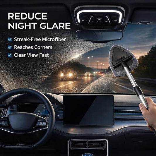 15-Piece Car Interior & Glass Cleaning Kit - 3 Graded Boar Brushes, 3-in-1 AC Vent Shutter Brush, 160g Gel, 180° Swivel Retractable Glass Brush | Auto-Focus Multi-Scenario Use