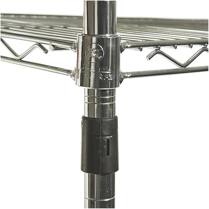 Alera NSF Certified Industrial Four-Shelf Wire Shelving Kit, 36w x 18d x 72h, Silver