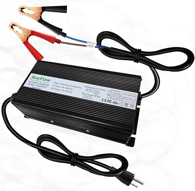 24V 15A LiFePO4 Battery Charger, RoyPow 24V Lithium LiFePO4 Battery Charger 29.2V Lithium Battery Chargers, 15A Smart Battery Maintainer, Designed for 24V LiFePO4 Deep Cycle Rechargeable Batteries