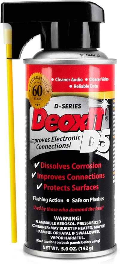 HOSA D5S-6 CAIG DeoxIT 5% Spray Contact Cleaner, 5 oz. & OCO Boost Plus GB40 1000 Amp 12-Volt UltraSafe Lithium Jump Starter Box, Portable Power Bank Charger