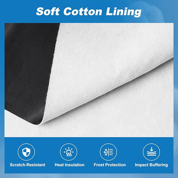 QUNSUNUS Car Cover for Lincoln Town 1981-2012, Waterproof Car Covers with Cotton Lining, All Weather Town Cover with Straps and Zipper for Wind, Sun and Dust Protection
