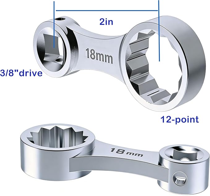 10-Piece Metric 12-Point Box End Torque Adapter Extension Set –Torque Wrench Extension Adapter 10mm, 11mm, 12mm, 13mm, 14mm, 15mm, 16mm, 17mm, 18mm, and 19mm