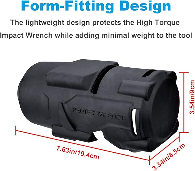 49-16-2767 High Torque Impact Cover Boot Fit for Milwaukee M18 Fuel 1/2 High Torque Impact Wrench (2767-20) & ONEKEY Version (2863-20)