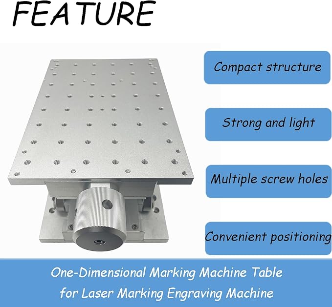 INTBUYING One-Dimensional Marking Machine Table for Laser Marking Engraving Machine Portable 1D Workbench
