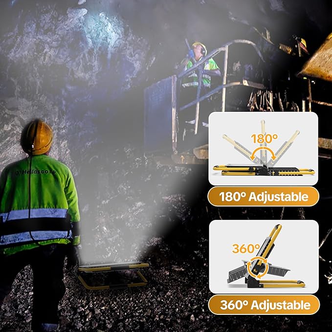 AIKVSXER 36000LM Led Work Light, 300W 6000K Portable Flood Light with 16.4FT Cord & Switch, IP66 Waterproof Worklight for Indoor Outdoor Job Site Repairing Garage Workshop, Gifts for Man