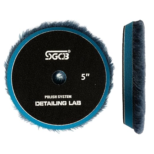 SGCB Pro 6" Wool Buffing Pads 3Pcs - Coarse, Medium, Light Cutting Car Wool Polishing Pads for 6 Inch Car Polisher Compounding