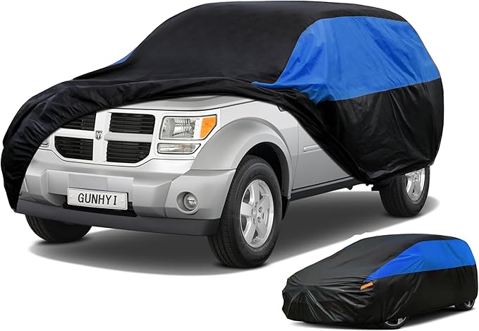 Dodge Car Cover Custom Fit Dodge Nitro Waterproof All Weather, Lightweight Full Car Cover Outdoor Sun UV Rain Dust Snow Wind Protection.