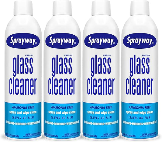 Sprayway 443331 Ammonia Free Glass Cleaner, 19 Oz. (4-Pack) (Packaging May Vary) (4 Case)