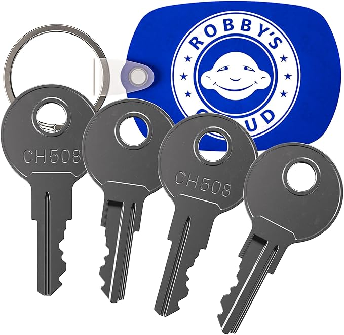 Robby's Cloud CH508 Replacement Key for Truck Tool Boxes Marked CH-508-1 Keychain Included - Key style May Vary (4 Pack)