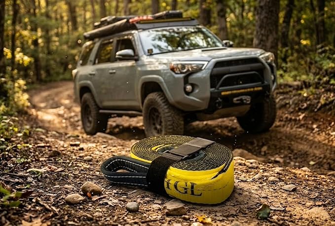 TGL Heavy Duty Tow Strap with Loops, 3" x 20', 30,000 lb Break Strength, Reinforced Loops - Emergency Strap for Truck, UTV, ATV - Compatible with Jeep Accessories, Ford, Toyota.