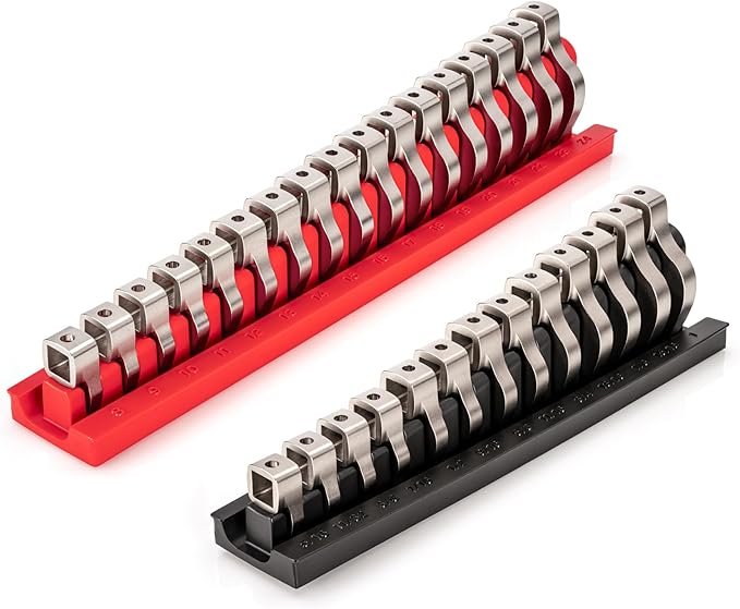 TEKTON 3/8 Inch Drive Crowfoot Wrench Set with Rack, 30-Piece (5/16-1 in., 8-24 mm) | WCF95301 | Made in USA