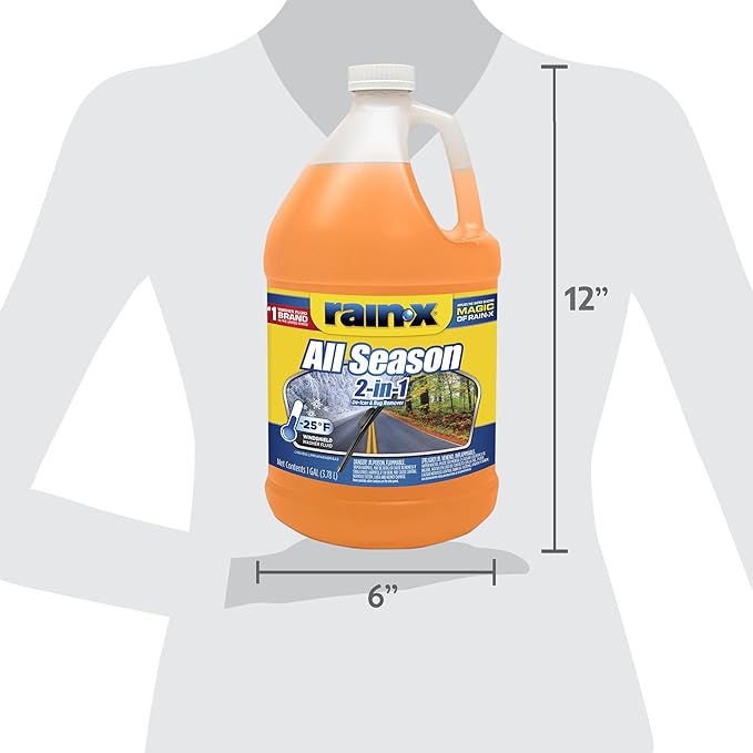 Rain-X All Season -25°F 2-in-1 De-Icer & Bug Remover Windshield Washer Fluid - 1 Gallon