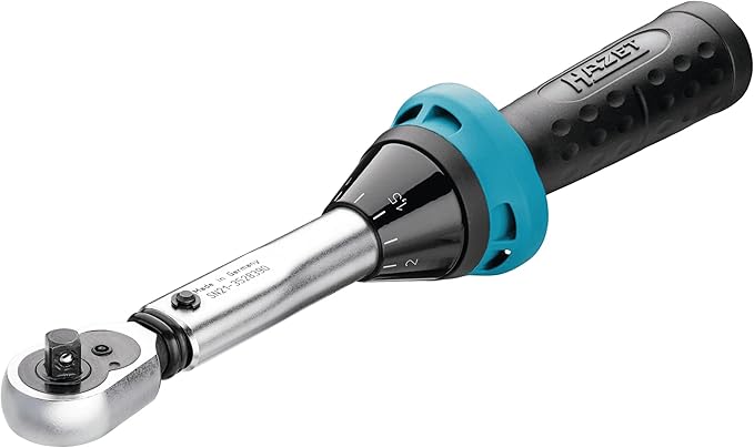 HAZET Torque Wrench 5108-2CT for Bicycles I Output: Square 6.0.12 In 1/4 Inch, Tolerance: 4%, 2.5-4.87 Galbf-Ft, Fine Graduation I Reversible Ratchet, For Bikes I Tool for Road Bikes, 9.13 In