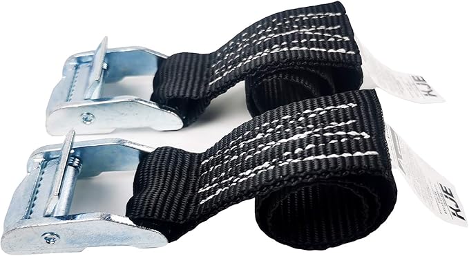 1500 lbs 1" x 2' Tie Down Straps, 2 Pack Adjustable Lashing Straps Ratchet Straps Heavy Duty Ratchet Tie Down Straps Cargo Straps with Cam Buckle Suitable for Carrying Various Cargo or Luggage