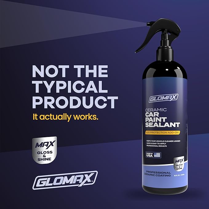 Premium Ceramic Coating for Cars with UV Protection (16 oz) – Extremely Hydrophobic & Slick Car Wax Spray, Long-Lasting, Quick & Easy Application, Maximum Gloss & Shine.