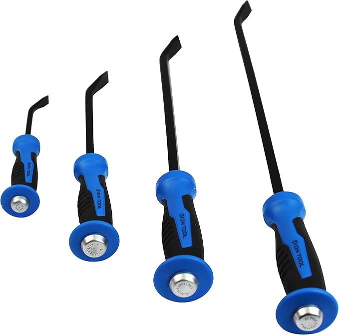 Pry Bar 4 Piece Set, 8-24 inch with Hammer Top