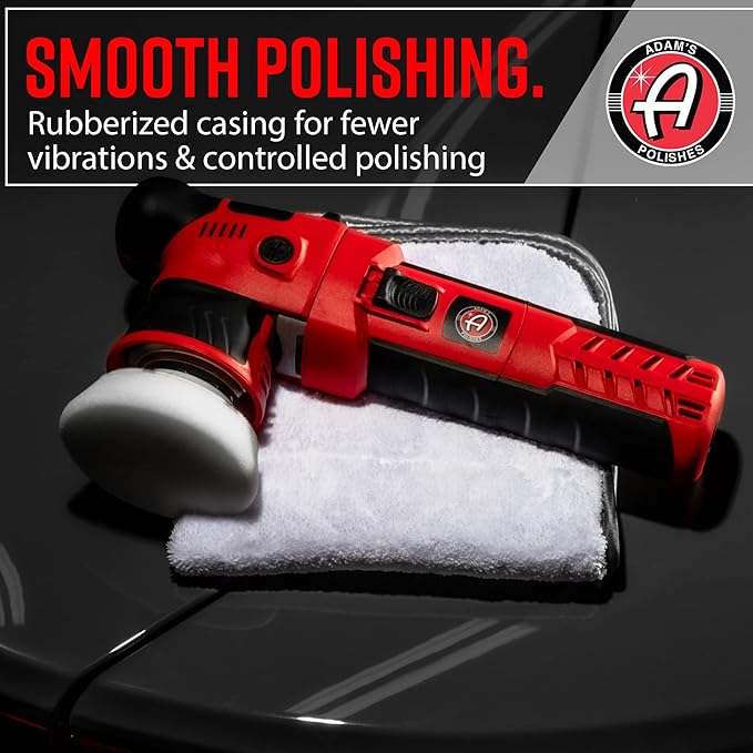 Adam's Polishes SK Pro 12mm Car Polisher Kit (10 Item) - Professional Dual Action Polisher for Car Detailing - Paint Correction, Waxer Buffer DA Polisher - Variable Speed Car Polisher System
