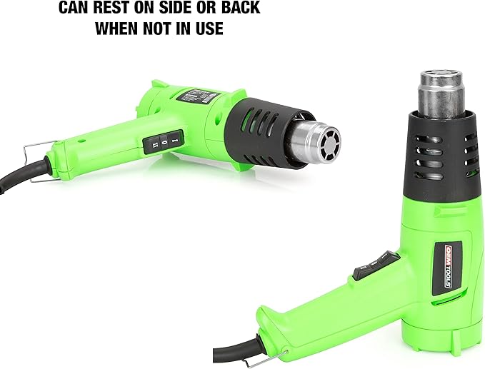 OEMTOOLS 24665 Dual Temperature Heat Gun, 1200W Corded Hot Air Blower, 120V Shop Heat Gun For Vinyl Wrap, Paint, Removing Adhesives, Nuts and Bolts, Crafting, 482F/842F Heating Tool