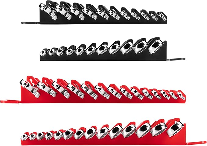 TEKTON Stubby Combination Wrench Set with Holders, 25-Piece (1/4-3/4 in., 6-19 mm) | WCB92403