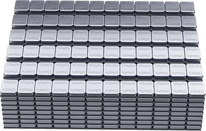 MIKKUPPA Adhesive Stick on Wheel Weights - 1/4oz, 0.25oz (576pcs, 144oz/box) Low Profile Easy to Peel, Tire Weights for Cars Trucks SUVs Motorcycles RC Cars, OEM Quality