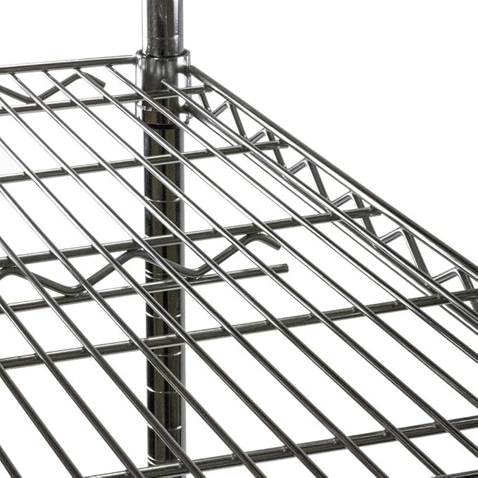 Shelving Inc. 12" d x 54" w Chrome Wire Shelving with 2 Tier Shelves, Weight Capacity 800lbs Per Shelf