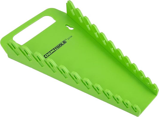 OEMTOOLS 23104 Wrench Organizer With Handle, For Shop, Garage, Or Tool Box, Organizers And Storage for Convenient Carrying, Case For Wrenches Or Pegboard Tool Holder, 13.8 Inches, Green