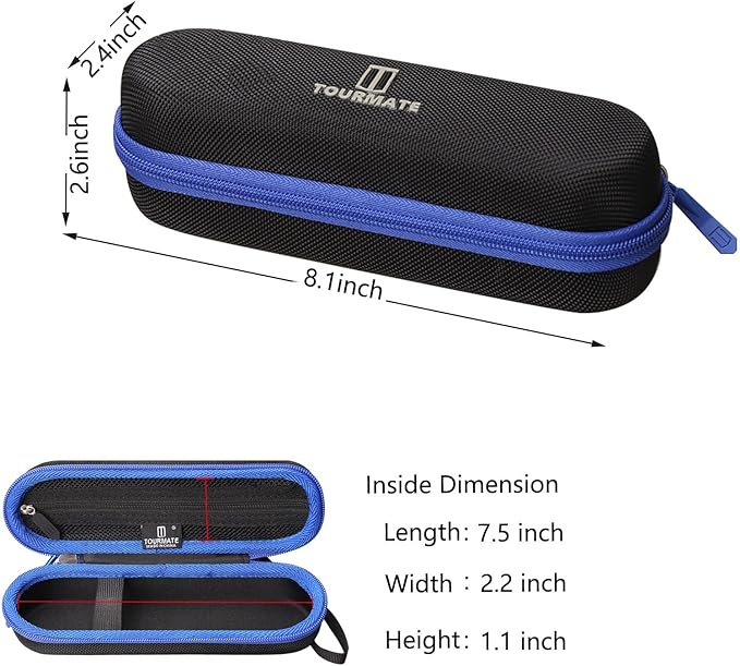 Tourmate Hard Storage Case for 7350-5 Cordless Rotary Tool - Travel Case for Tarlido/GOXAWEE/Saker/Cordless Rotary Tool Kit(Only Box)（Black & Blue）