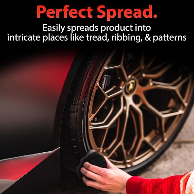 Adam's Polishes Pro Tire Hex Grip Applicator (3 Pack) - Tire Shine Car Detailing Foam Sponge Tool|Car Cleaning Supplies After Car Wash Tire Cleaner | for Vinyl Rubber & Trim Accessories-Wheel Cleaner