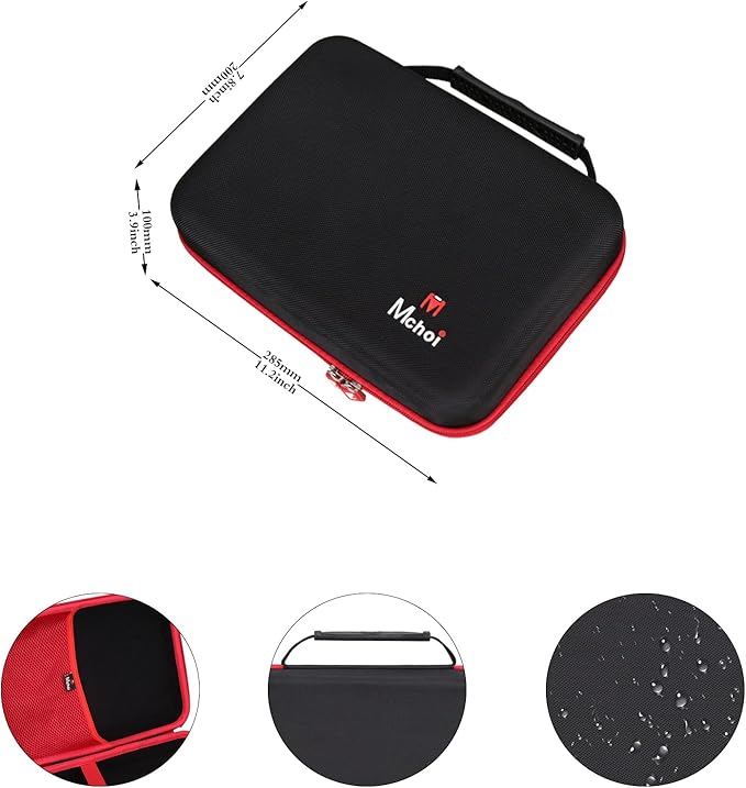 Mchoi Hard Carrying Case Suitable for TEROMAS Tire Inflator Air Compressor, Portable DC/AC Air Pump for Car Tires, Waterproof Shockproof Air Compressor Travel Protective Case, Case Only