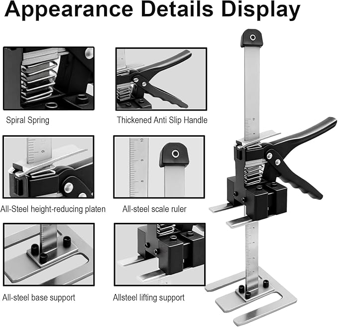 Greywolf Labor Saving Arm Jack 2 Pack, 15.5 Inch Manual Jack Tool, Multi-Function Furniture Lift, Bearing 440 lbs Lift 6.7 Inch, for Cabinet and Wall Tile Height Adjuster Handheld Tool