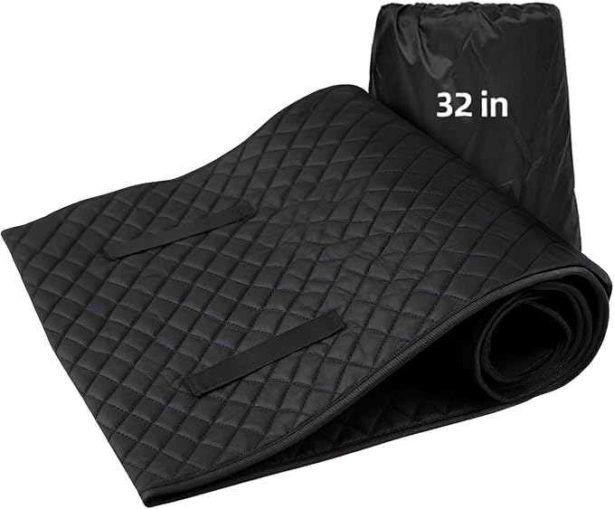 AggAuto Portable Rolling Creeper Mat - 60 x 32in Extra Wide Mechanic Mat, Waterproof PU Material, Foldable Design for Under Car Repair in Garage/Parking Lot/Outdoor, with Storage Bag