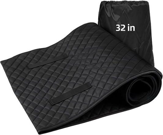 AggAuto Portable Rolling Creeper Mat - 60 x 32in Extra Wide Mechanic Mat, Waterproof PU Material, Foldable Design for Under Car Repair in Garage/Parking Lot/Outdoor, with Storage Bag