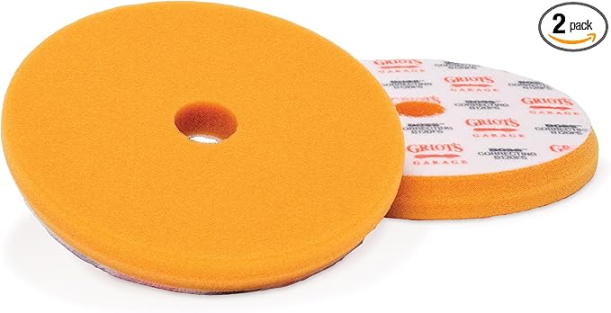 Griot's Garage 5.5" BOSS Correcting Foam Pads for Car Polishing, Buffing, Detailing and Light to Moderate Auto Paint Correction, Durable, Machine-Washable, Pack of 2