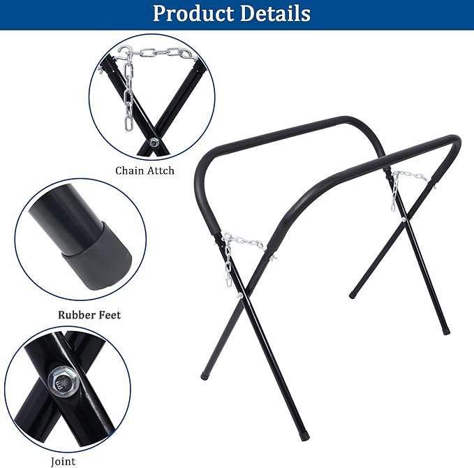 Heavy Duty Work Stand, Automotive Fenders Stand for Bumpers, Fenders, Doors & Hoods Works,Portable Workbench Folding Work Stand,750 Lbs Capacity ,Adjustable,Padded,for Garages,Repair Shops & DIY (Black, 3pack)
