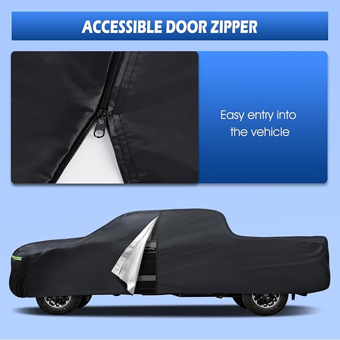 Car Cover Custom Fit for Toyota Tundra 5.5Ft Bed 2000-2026, Migaven Waterproof Full Exterior Cover Sun Rain Protection with Door Zipper (Not Include Mirror Pocket)
