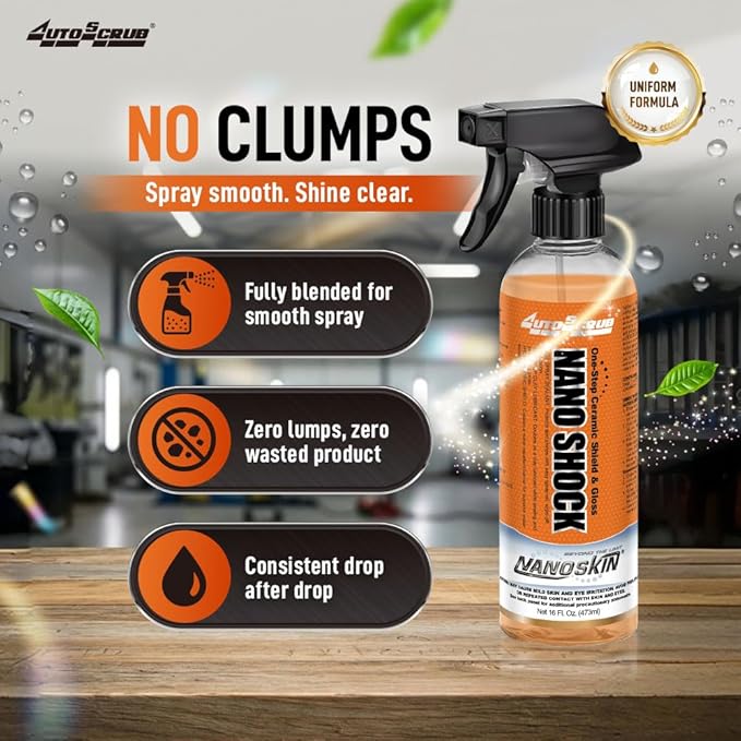 Nanoskin NANO SHOCK One-Step Ceramic Shield & Gloss 5 Gallons – SiO2 Spray Sealant, Clay Lubricant & Hydrophobic Coating | Easy Spray-On Wipe-Off Gloss for Cars, Trucks & RVs