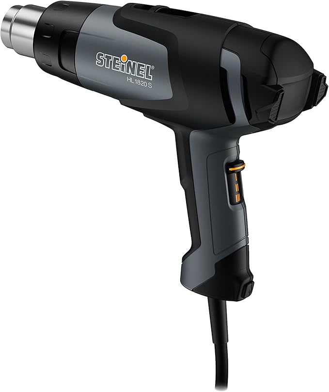 Steinel - 110025541 HL 1820 S Multi-Purpose Heat Gun, 1400 W, hot air Gun for Shrink Wrapping, Soldering Sleeves, Variable Temperature and Airflow, fits All 1.34" Industry Standard nozzles