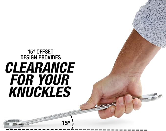 OEMTOOLS 22110 1 3/4 Inch Jumbo Combination Wrench, Large Wrench, Offset Wrench Design With Raised Panel