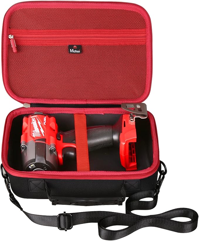 Mchoi Hard Carrying Case Fits for Milwaukee 2962-20 M18 Cordless Impact Wrench with Friction Ring, Case Only