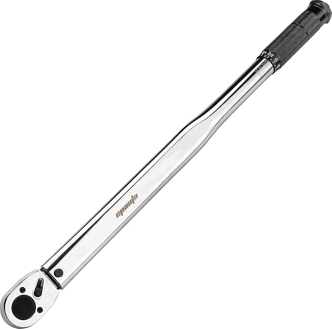 EPAuto 1/2-Inch Drive Click Torque Wrench 1/2-Inch Drive Metric Deep Impact Socket Set, Cr-V, 6 Points