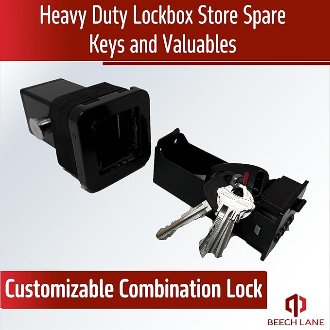 Beech Lane Combination Locking Hitch Storage Vault (Long Bolt (Fits Reinforced Receivers and Toyotas 2002-2021))