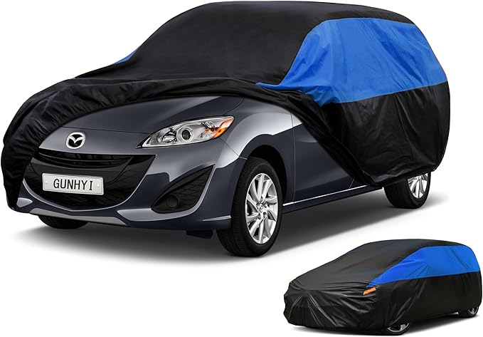 Mazda Car Cover Custom Fit Mazda 5 Waterproof All Weather, Lightweight Full Car Cover Outdoor Sun UV Rain Dust Snow Wind Protection.