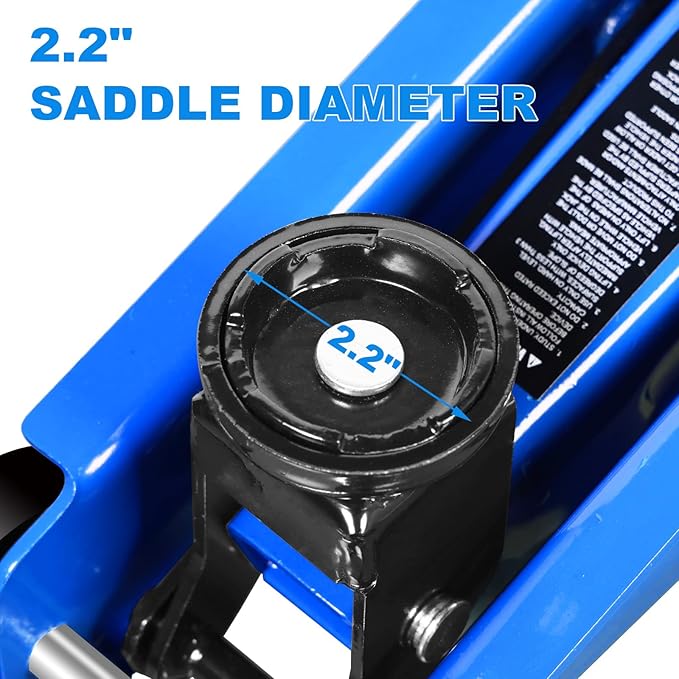 Jack Boss Floor Jack 1.5 Ton (3,000 LBs) Hydraulic Car Jack, Lifting Range from 5.1 Inch to 12.6 Inch, Fits Sedans Automotive Blue