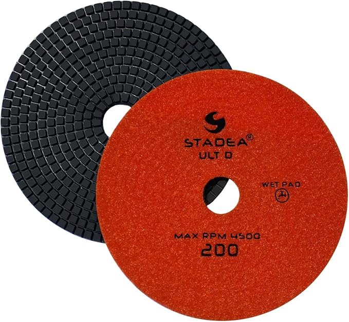 Stadea PPW266B Diamond Polishing Pads 7 Inch Set For Marble Concrete Stones Terrazzo Granite Floor Polishing